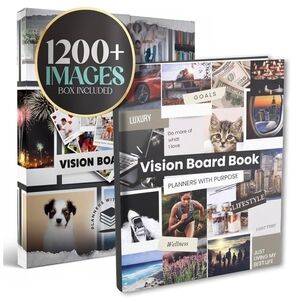 Vision Board Book Set with 1200+ Images New